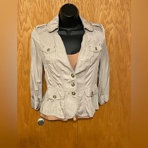 White House Black Market lightweight utility jacket, size 2